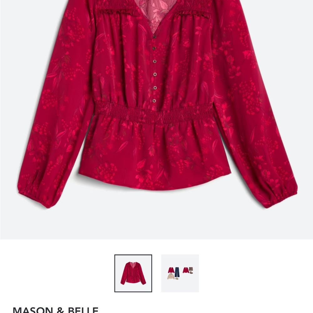 NWT Mason & Belle Peplum blouse xxl